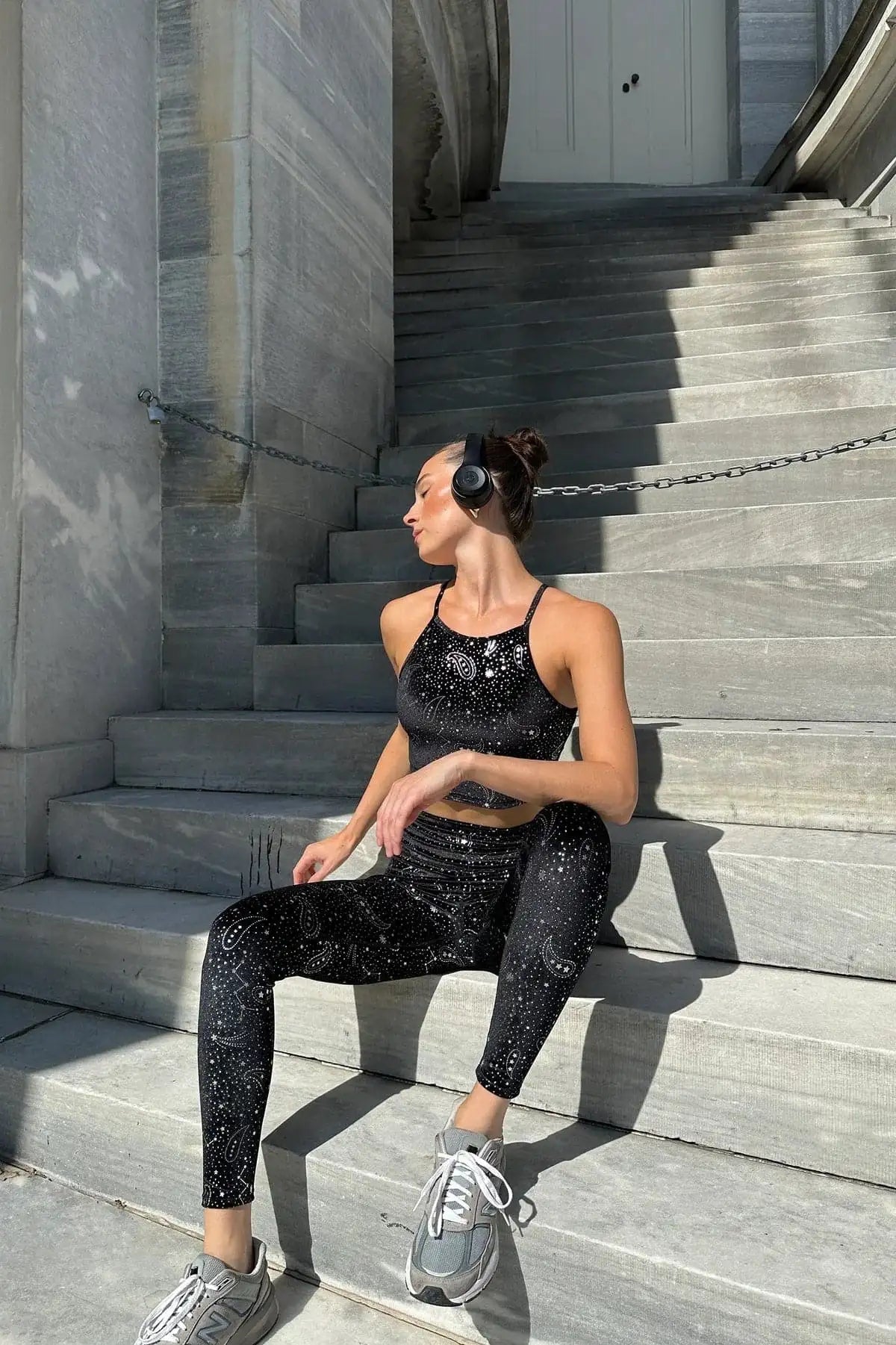 Beach Riot Anna Shooting Stars Gym Bra Top as seen on Malin Andersson by Beach Riot – Crop Top – S | Spoiled Brat UK