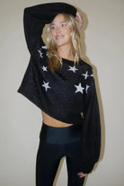 Shop Beach Riot Beach Riot Ava Silver Star Sweater as seen on Malin Andersson Sweater for women – premium loungewear and festival fashion at Spoiled Brat