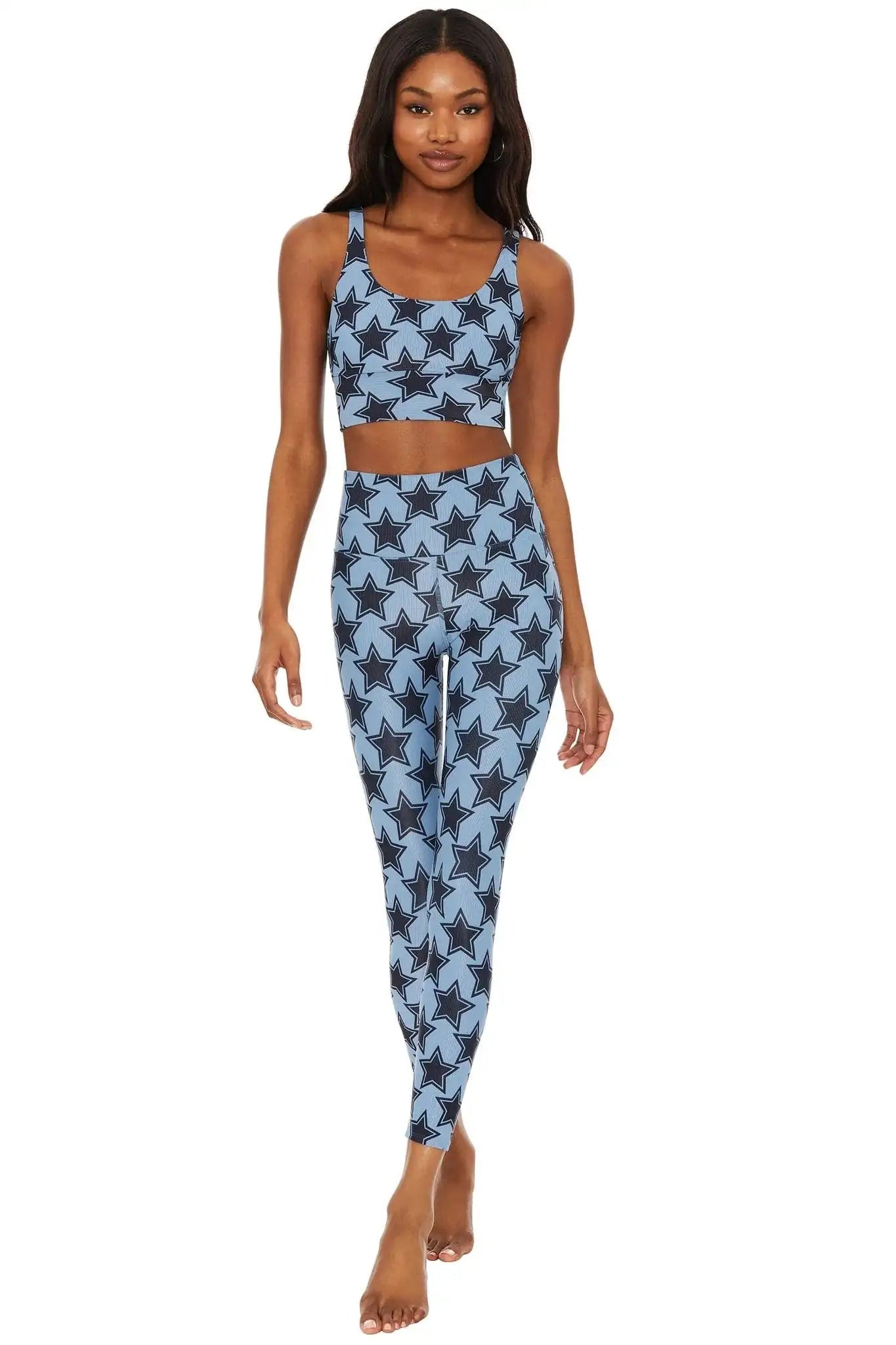 Shop Beach Riot Beach Riot Ayla Pewter Disco Star Leggings Leggings for women – premium loungewear and festival fashion at Spoiled Brat