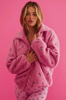 Shop Beach Riot Beach Riot Bennie Fleece Jacket as seen on Chloe Meadows Jacket for women – premium loungewear and festival fashion at Spoiled Brat