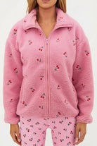 Shop Beach Riot Beach Riot Bennie Fleece Jacket as seen on Chloe Meadows Jacket for women – premium loungewear and festival fashion at Spoiled Brat
