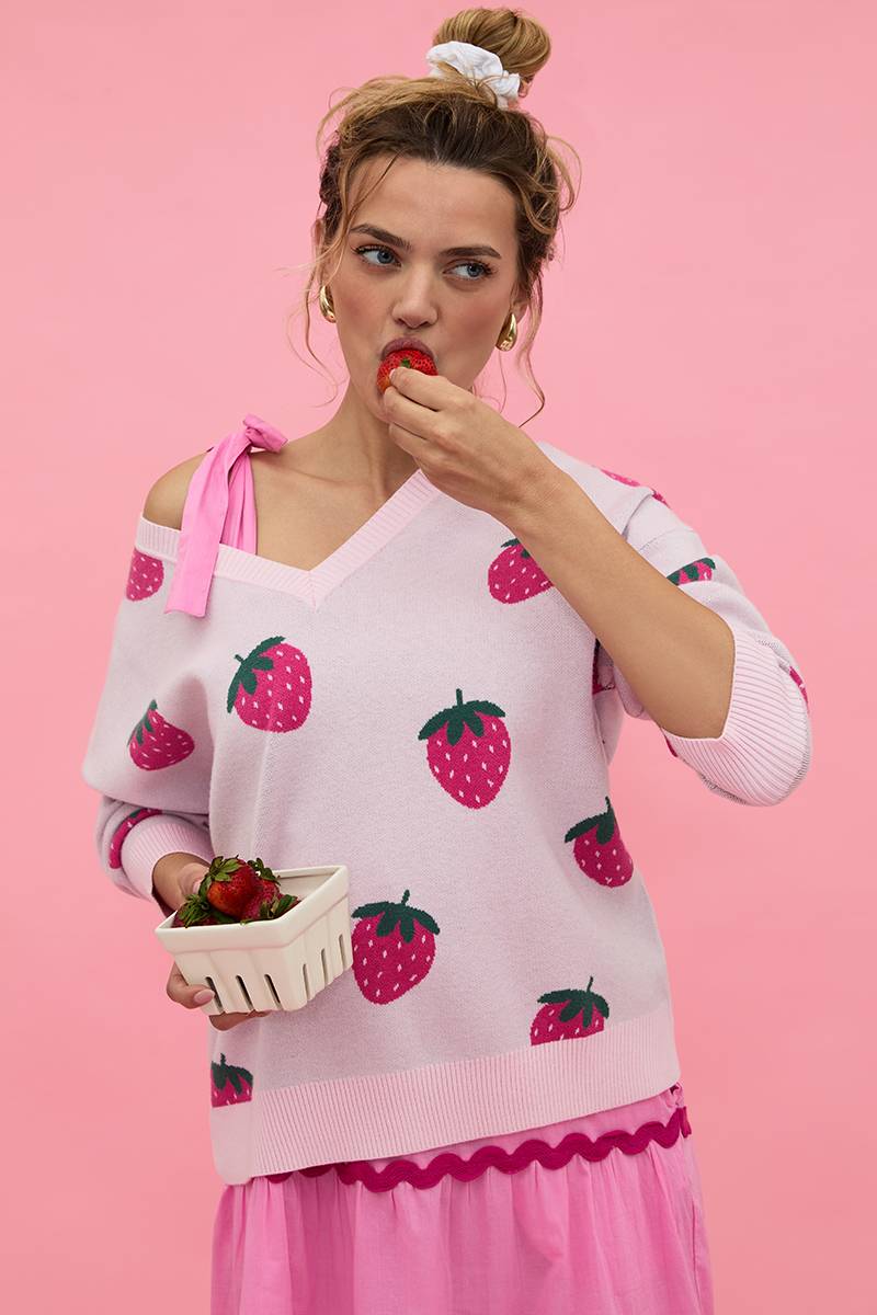 Beach Riot Joey Strawberry Sweatshirt - Spoiled Brat