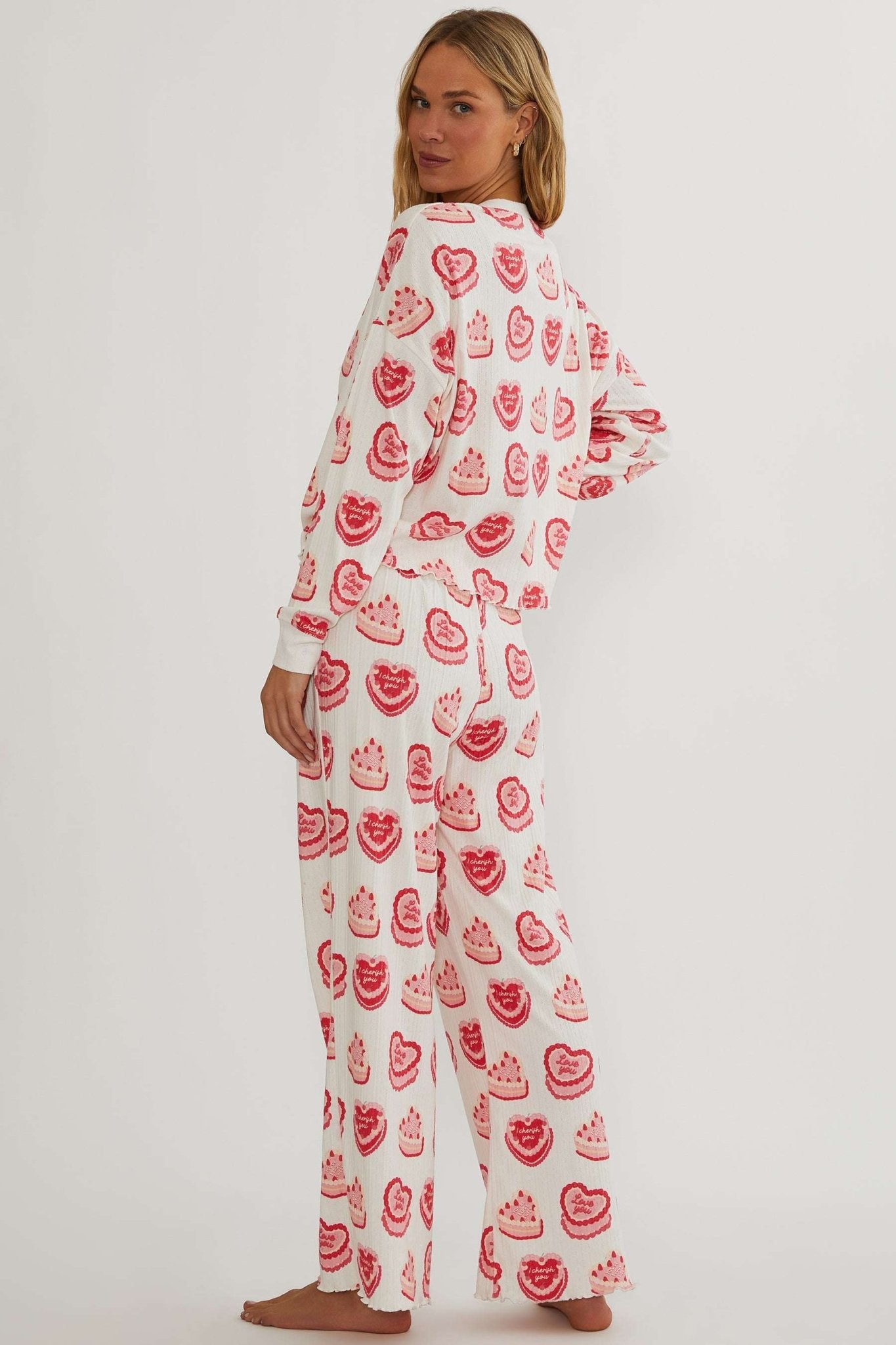 Beach Riot Pacific Long Sleeve PJ Sleep Set Sweat Treat - Spoiled Brat