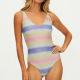 Beach Riot Reese One Piece Cotton Candy Ombre Shine Swimsuit Swimsuit by Beach Riot as seen on celebrities