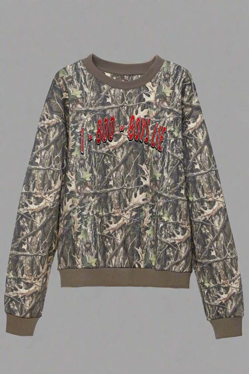 Boys Lie 1-800 Manhunt Kara Crewneck Sweater by Boys Lie – Sweater – Brown | Spoiled Brat UK