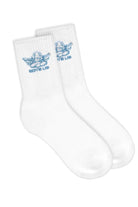 Shop Boys Lie Boys Lie Blue Logo Socks Socks for women – premium loungewear and festival fashion at Spoiled Brat