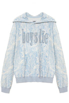 Shop Boys Lie Boys Lie Blue Manhunt Racer Hoodie Hooded Sweatshirt for women – premium loungewear and festival fashion at Spoiled Brat