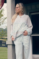 Shop Boys Lie Boys Lie Blue Private School MM Pants Jogger Bottoms for women – premium loungewear and festival fashion at Spoiled Brat