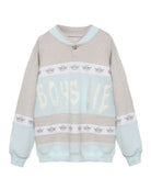 Shop Boys Lie Boys Lie Blue Private School Rider Crewneck Sweater for women – premium loungewear and festival fashion at Spoiled Brat