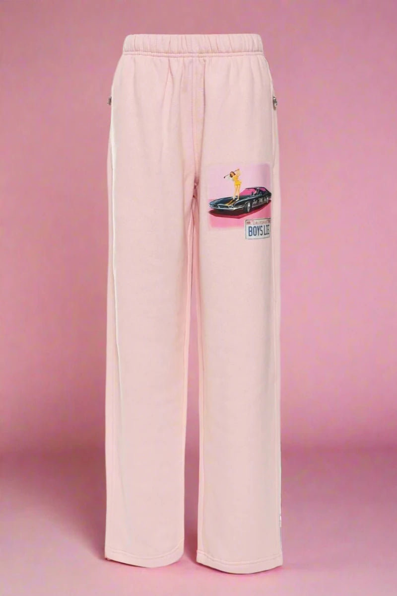 Shop Boys Lie Boys Lie Just Fore You Alex Pants as seen on Molly Marsh Jogger Bottoms for women – premium loungewear and festival fashion at Spoiled Brat