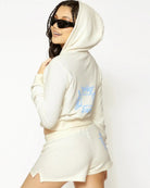 Shop Boys Lie Boys Lie Spread Your Wings Thermal Zip Up Hoodie Hooded Sweatshirt for women – premium loungewear and festival fashion at Spoiled Brat