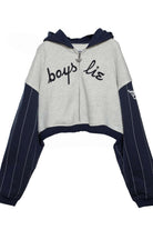 Shop Boys Lie Boys Lie The Big Leaguer Alex Zip up Hoodie Zip Up Hoodie for women – premium loungewear and festival fashion at Spoiled Brat