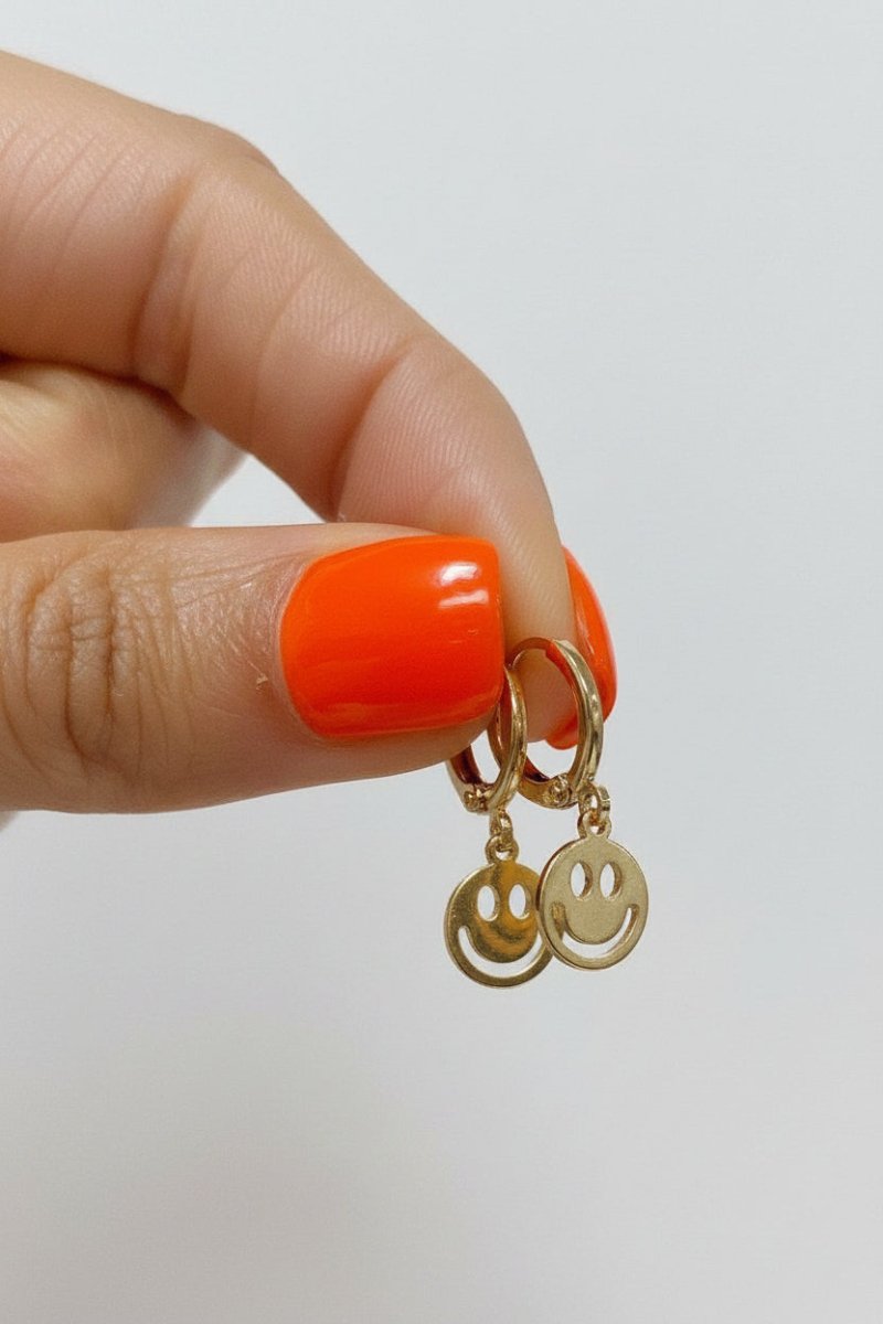 Shop Bracha Bracha Smiley Huggies Gold Hoop Earrings Earrings for women – premium loungewear and festival fashion at Spoiled Brat