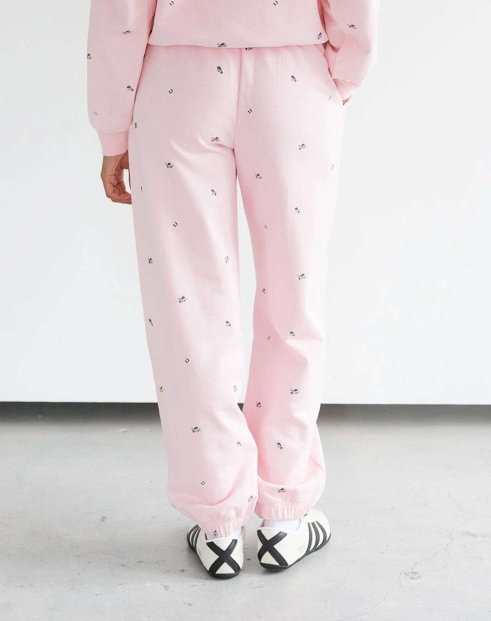 Shop Brunette The Label Brunette The Label "Be Kind" All Over Floral Oversized Joggers Sweatpants for women – premium loungewear and festival fashion at Spoiled Brat