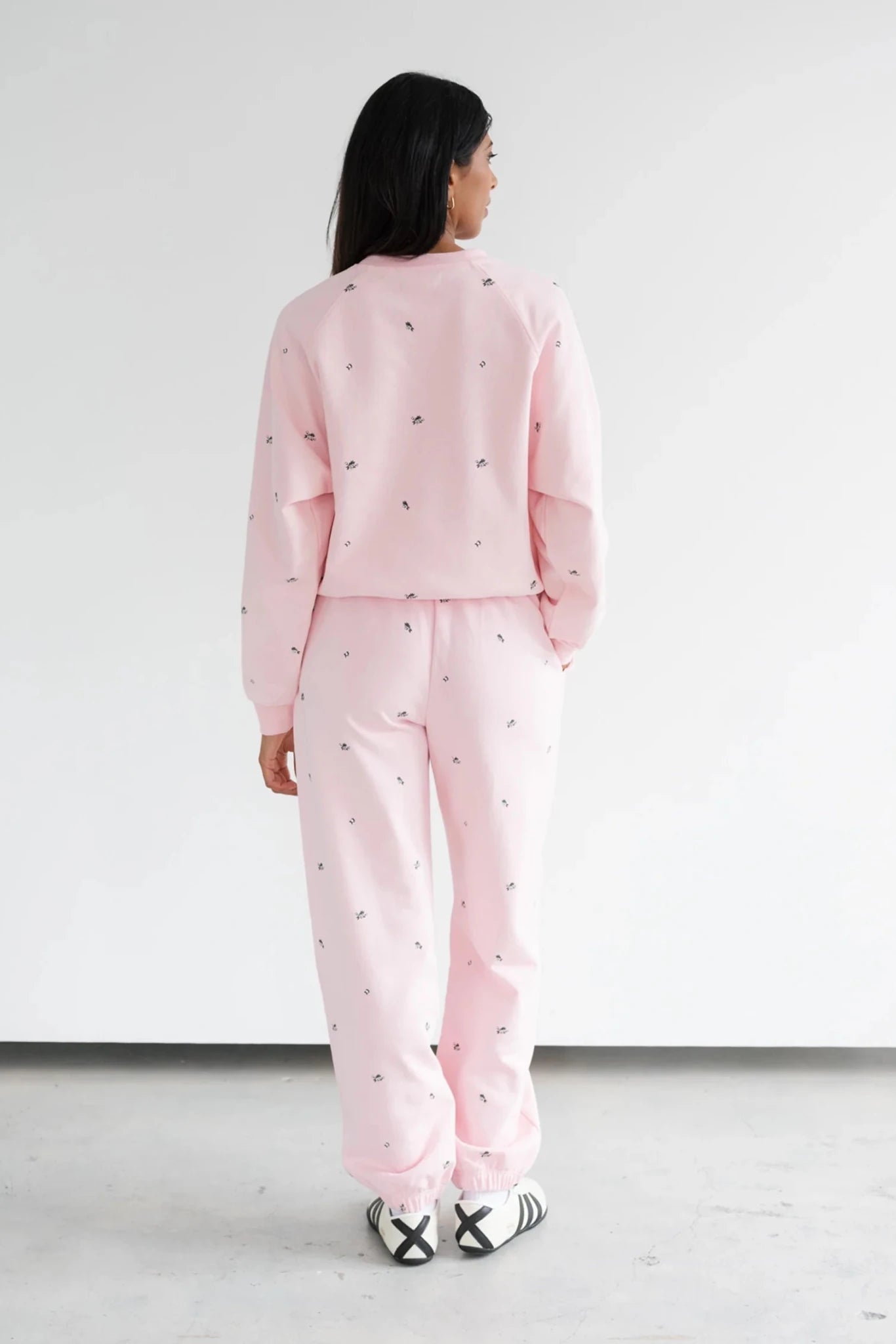 Shop Brunette The Label Brunette The Label "Be Kind" All Over Floral Perfect Crew Sweater Sweater for women – premium loungewear and festival fashion at Spoiled Brat