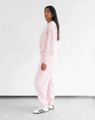 Brunette The Label "Be Kind" All Over Floral Perfect Crew Sweater by Brunette The Label – Sweater – Pink | Spoiled Brat UK