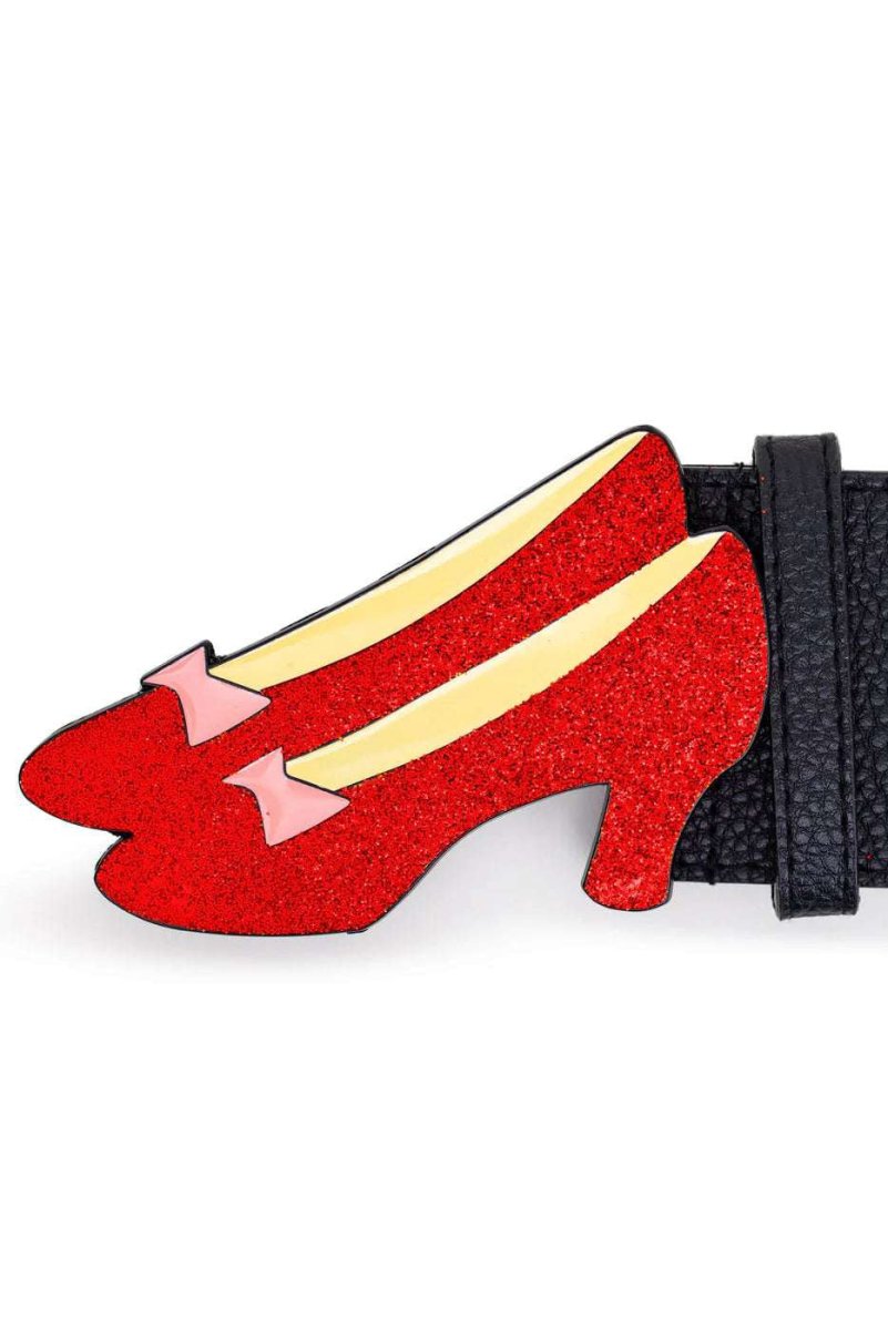 Shop Buckle Down Products Buckle Down Wizard Of Oz Ruby Slippers Enamel Belt Belt for women – premium loungewear and festival fashion at Spoiled Brat