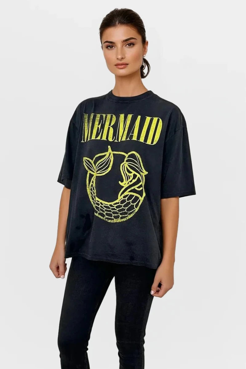 Shop CHRLDR CHRLDR Mermaid Oversized T-Shirt T-Shirt for women – premium loungewear and festival fashion at Spoiled Brat