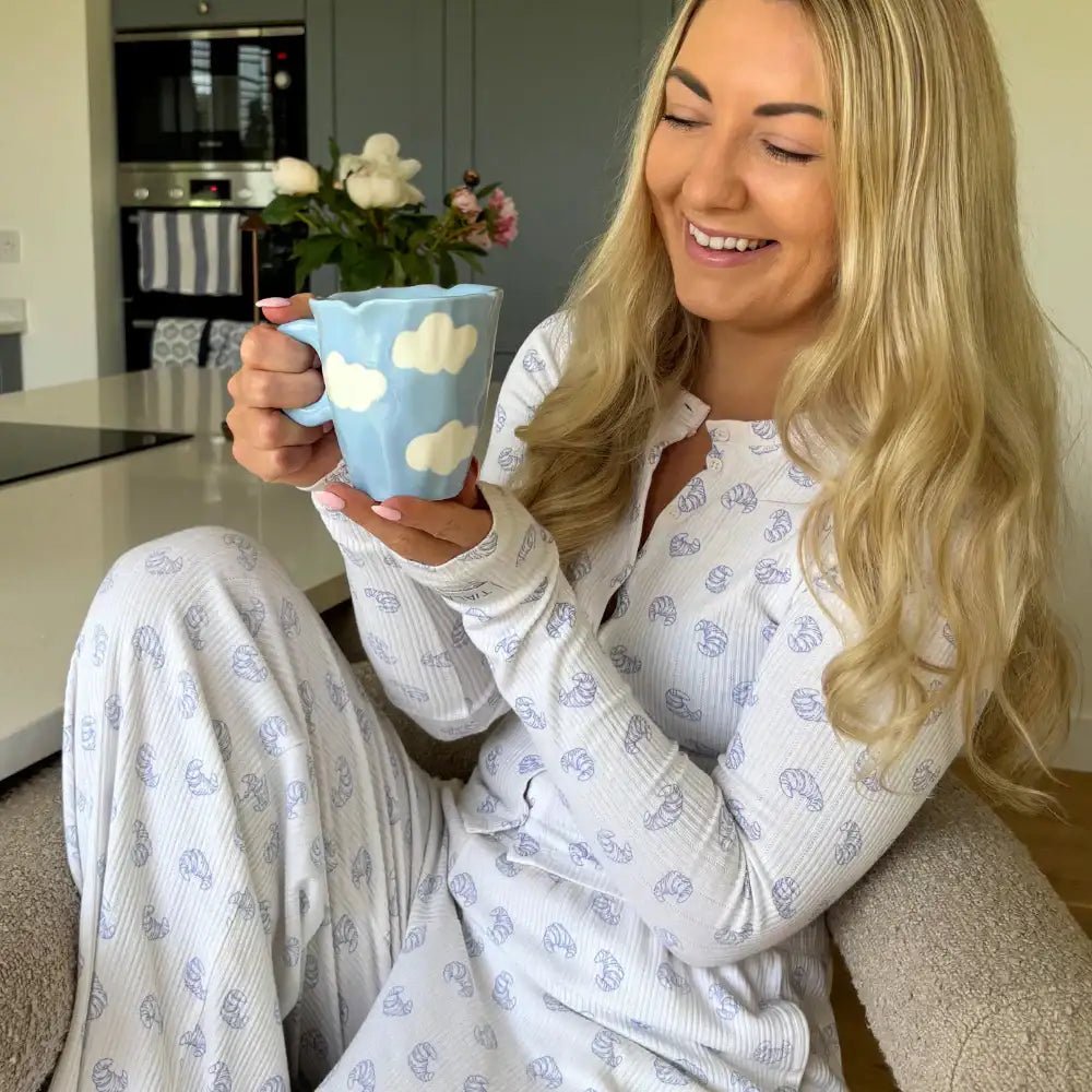 Shop Coconut Lane Coconut Lane Clouds Coffee Mug Mug for women – premium loungewear and festival fashion at Spoiled Brat