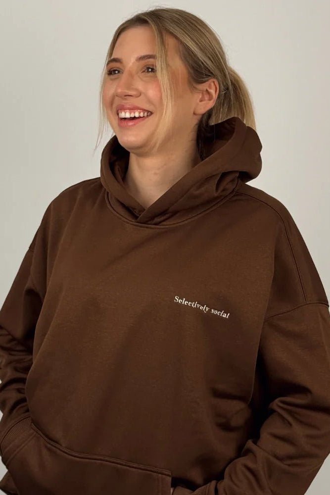 Shop Coconut Lane Coconut Lane Feelings "Selectively Social" Hoodie Hoodie for women – premium loungewear and festival fashion at Spoiled Brat