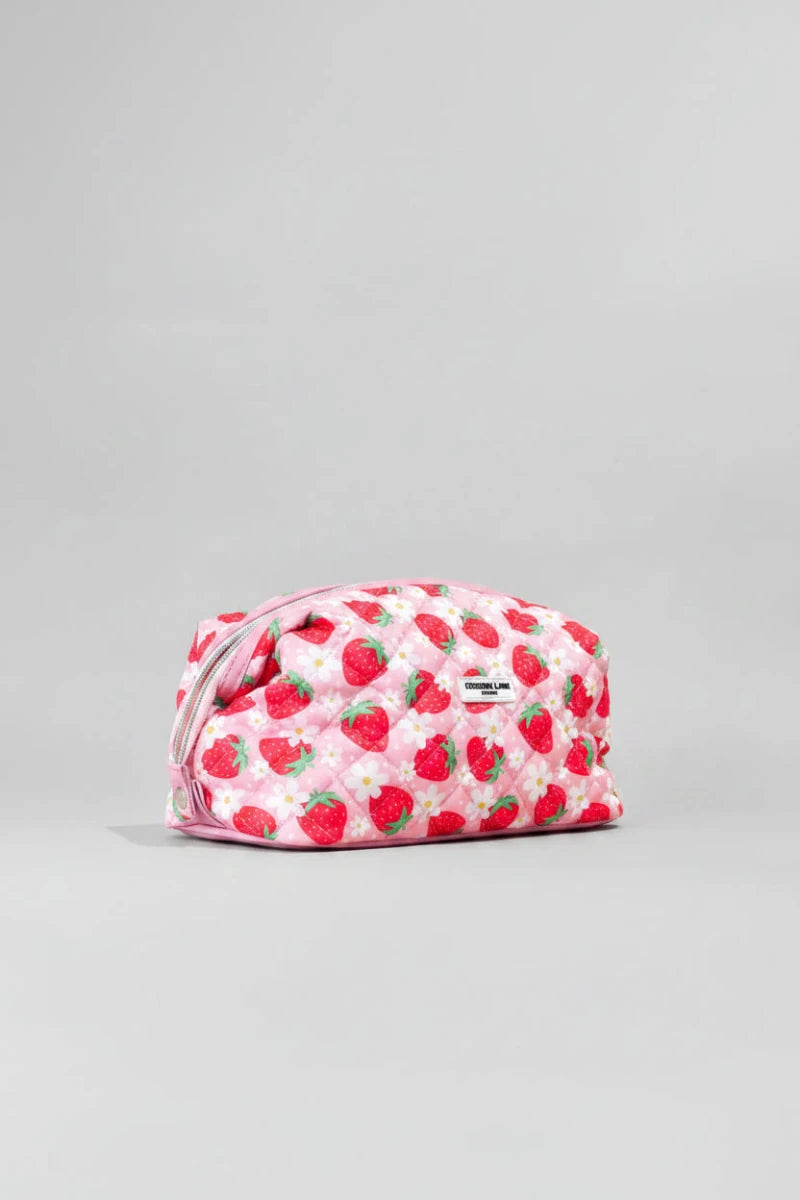 Shop Coconut Lane Coconut Lane Quilted Berry Cute Expandable Cosmetic Bag Cosmetic Case for women – premium loungewear and festival fashion at Spoiled Brat