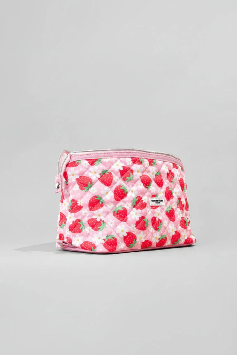 Shop Coconut Lane Coconut Lane Quilted Berry Cute Expandable Cosmetic Bag Cosmetic Case for women – premium loungewear and festival fashion at Spoiled Brat