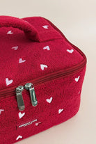 Shop Coconut Lane Coconut Lane Travel Towel Vanity Case in Mulberry Hearts Cosmetic Case for women – premium loungewear and festival fashion at Spoiled Brat