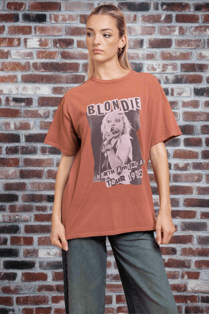 Shop Daisy Street Daisy Street Blondie Washed Tyler Tee T-Shirts for women – premium loungewear and festival fashion at Spoiled Brat