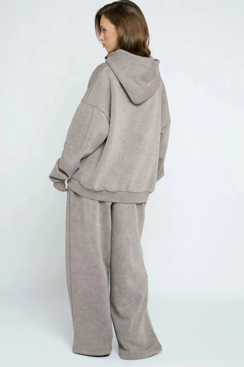 Shop Daisy Street Daisy Street Button Heart Grey Hoodie Hoodie for women – premium loungewear and festival fashion at Spoiled Brat