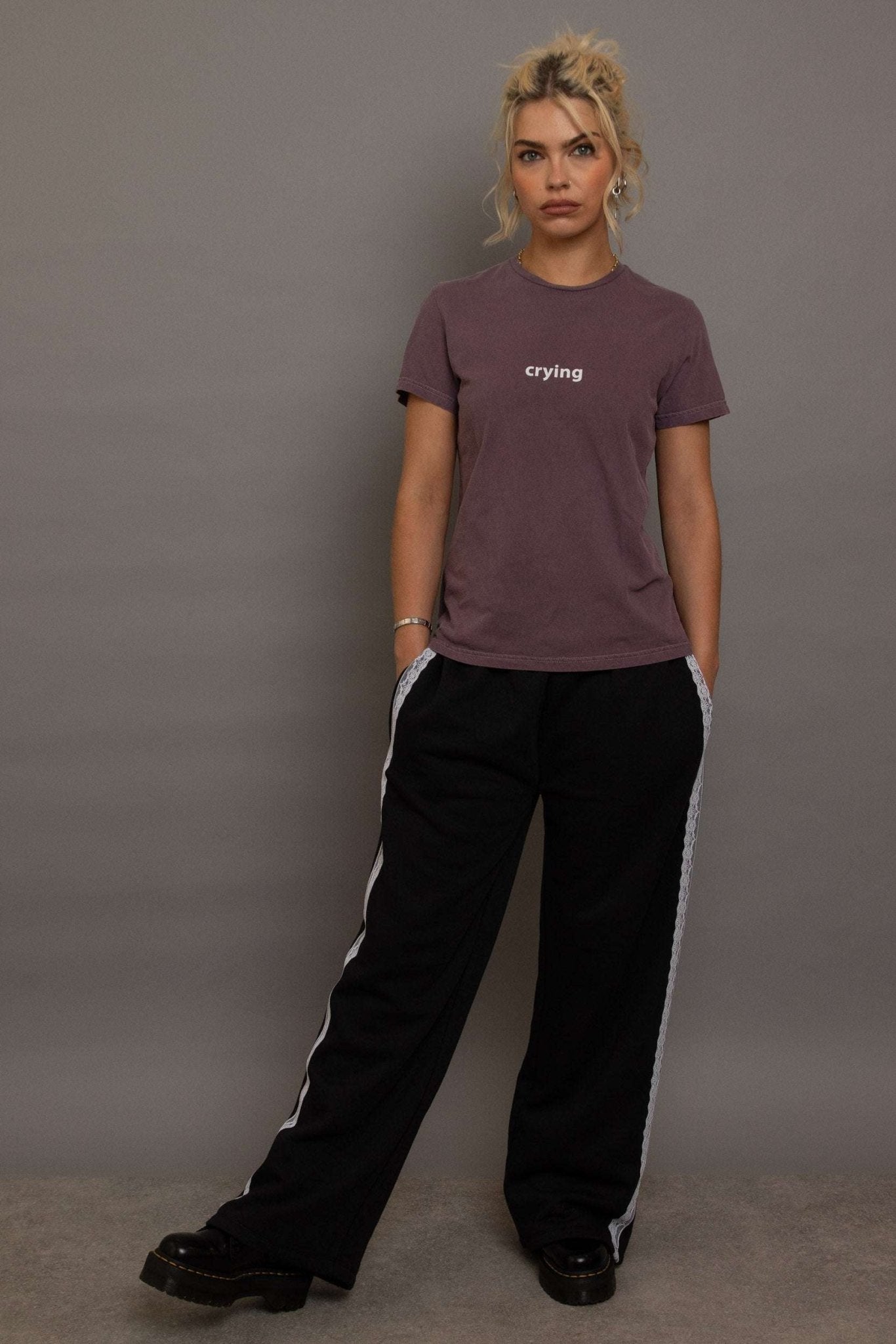 Daisy Street Crying Printed Tee - Spoiled Brat