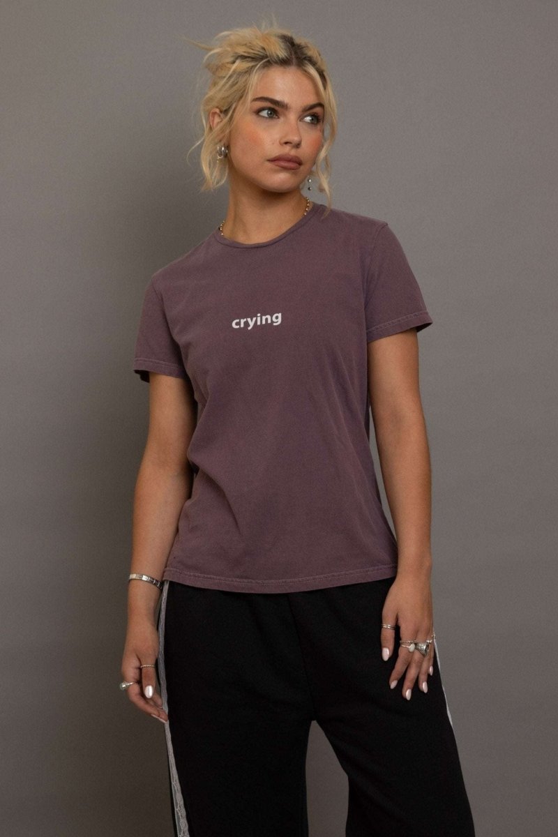 Shop Daisy Street Daisy Street Crying Printed Tee T-Shirts for women – premium loungewear and festival fashion at Spoiled Brat
