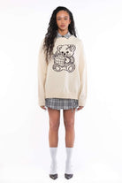 Shop Daisy Street Daisy Street Cute Teddy Bear Intarsia Knit Jumper Jumper for women – premium loungewear and festival fashion at Spoiled Brat