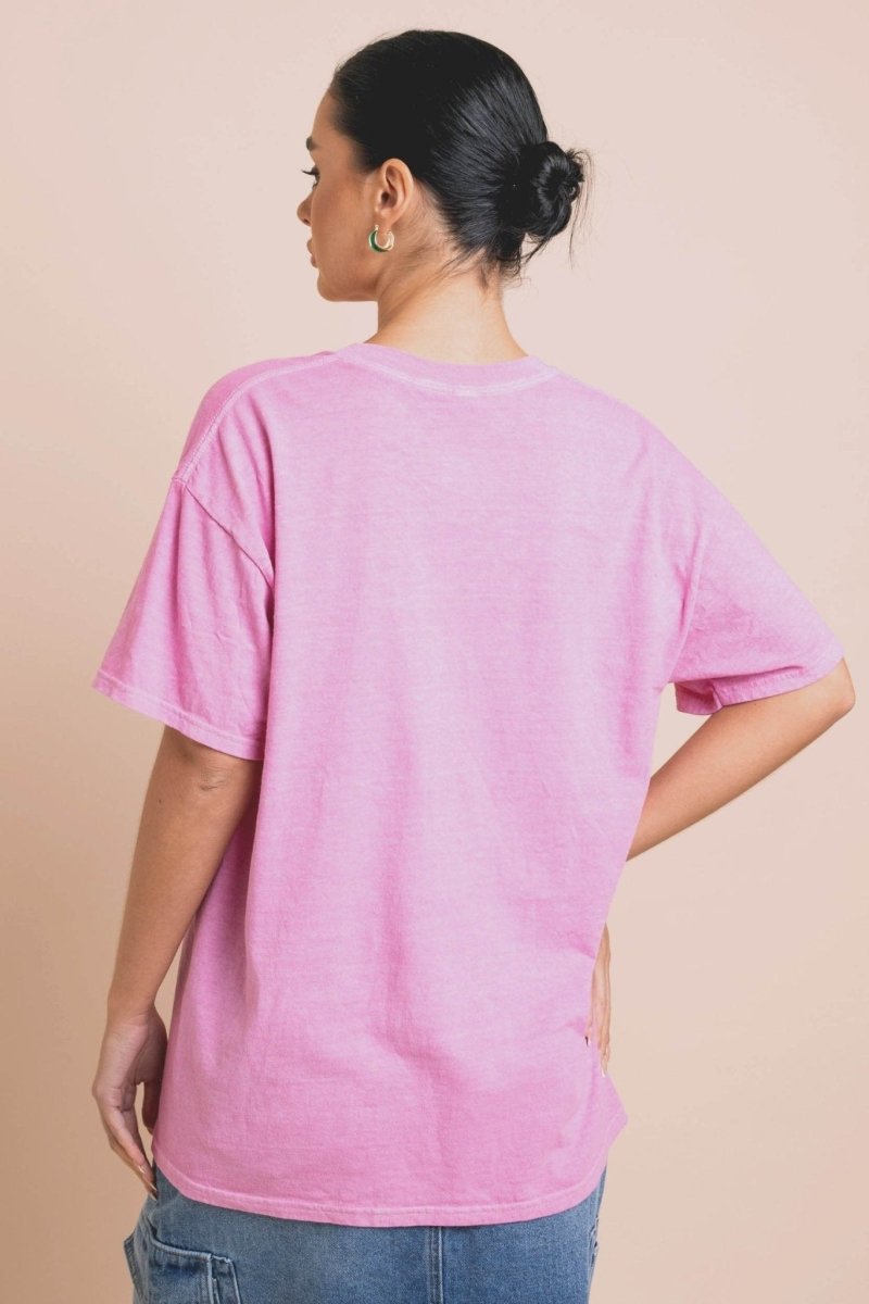 Shop Daisy Street Daisy Street Garfield Washed Tyler Tee T-Shirts for women – premium loungewear and festival fashion at Spoiled Brat