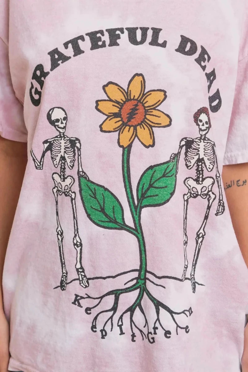 Shop Daisy Street Daisy Street Grateful Dead Daisy Tie Dye Tee T-Shirts for women – premium loungewear and festival fashion at Spoiled Brat