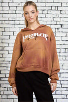 Shop Daisy Street Daisy Street Problem V Neck Hoodie Hoodie for women – premium loungewear and festival fashion at Spoiled Brat