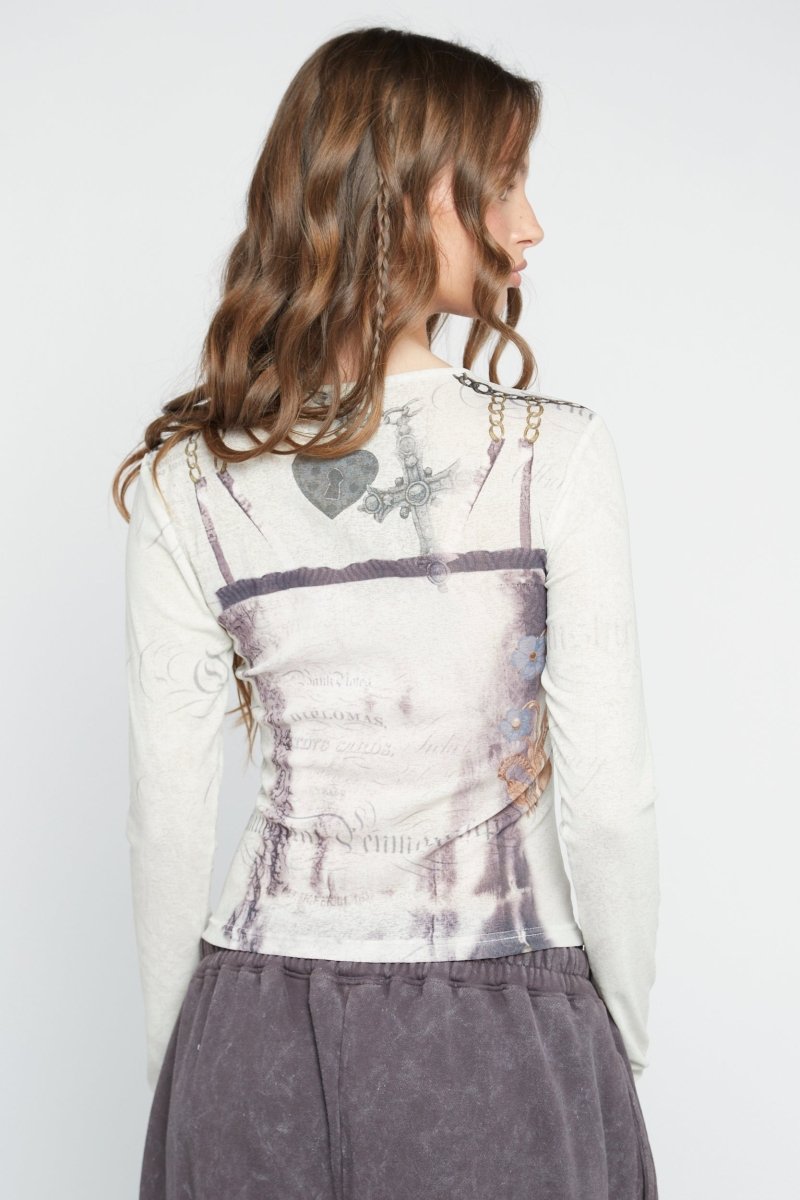 Shop Daisy Street Daisy Street Tease Top Long Sleeved Top for women – premium loungewear and festival fashion at Spoiled Brat
