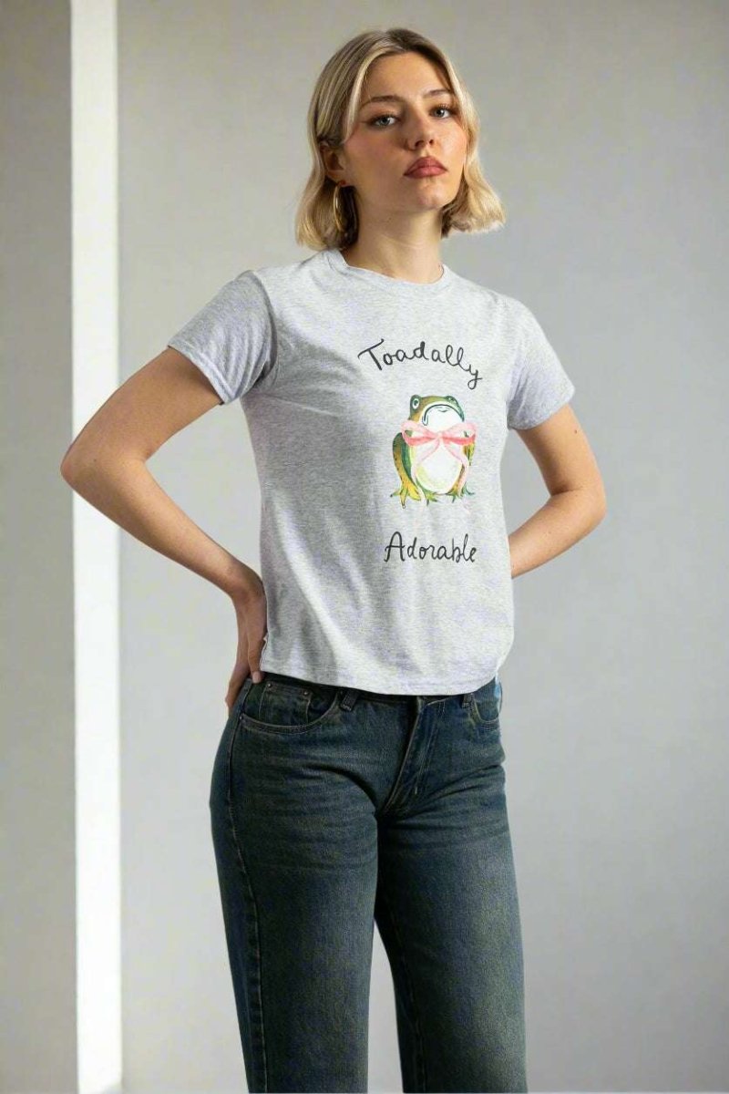 Shop Daisy Street Daisy Street Toadally Adorable Baby Tee T-Shirt for women – premium loungewear and festival fashion at Spoiled Brat
