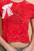 Shop Daisy Street Daisy Street Youth Snow Washed Baby Tee T-Shirts for women – premium loungewear and festival fashion at Spoiled Brat