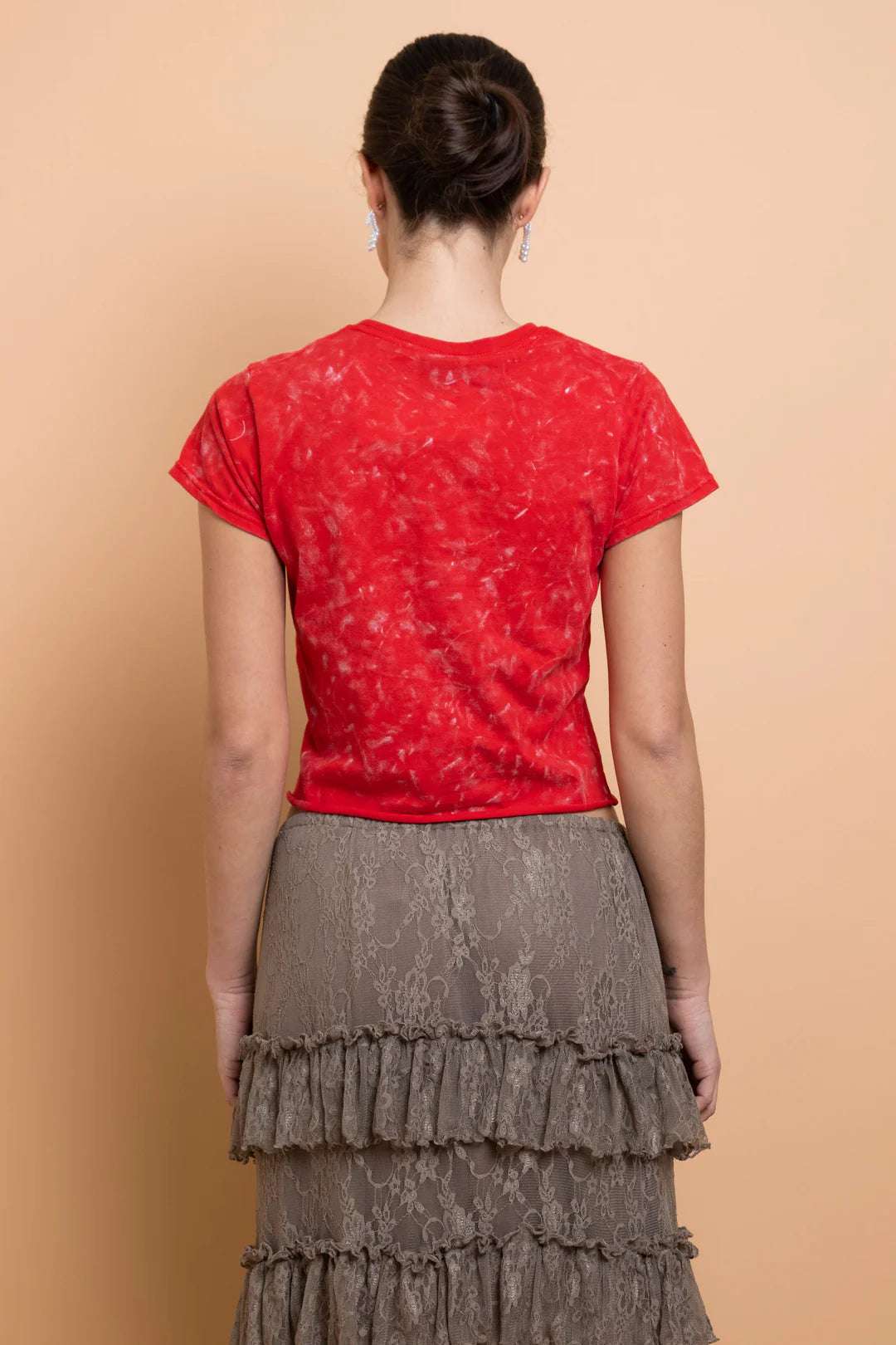 Daisy Street Youth Snow Washed Baby Tee - Spoiled Brat