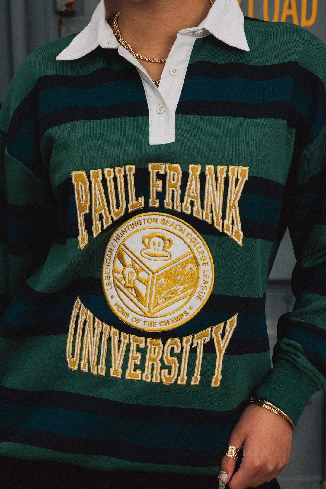 Shop Daisy Street Paul Frank x Daisy Street Varsity Rugby Top Sweater for women – premium loungewear and festival fashion at Spoiled Brat