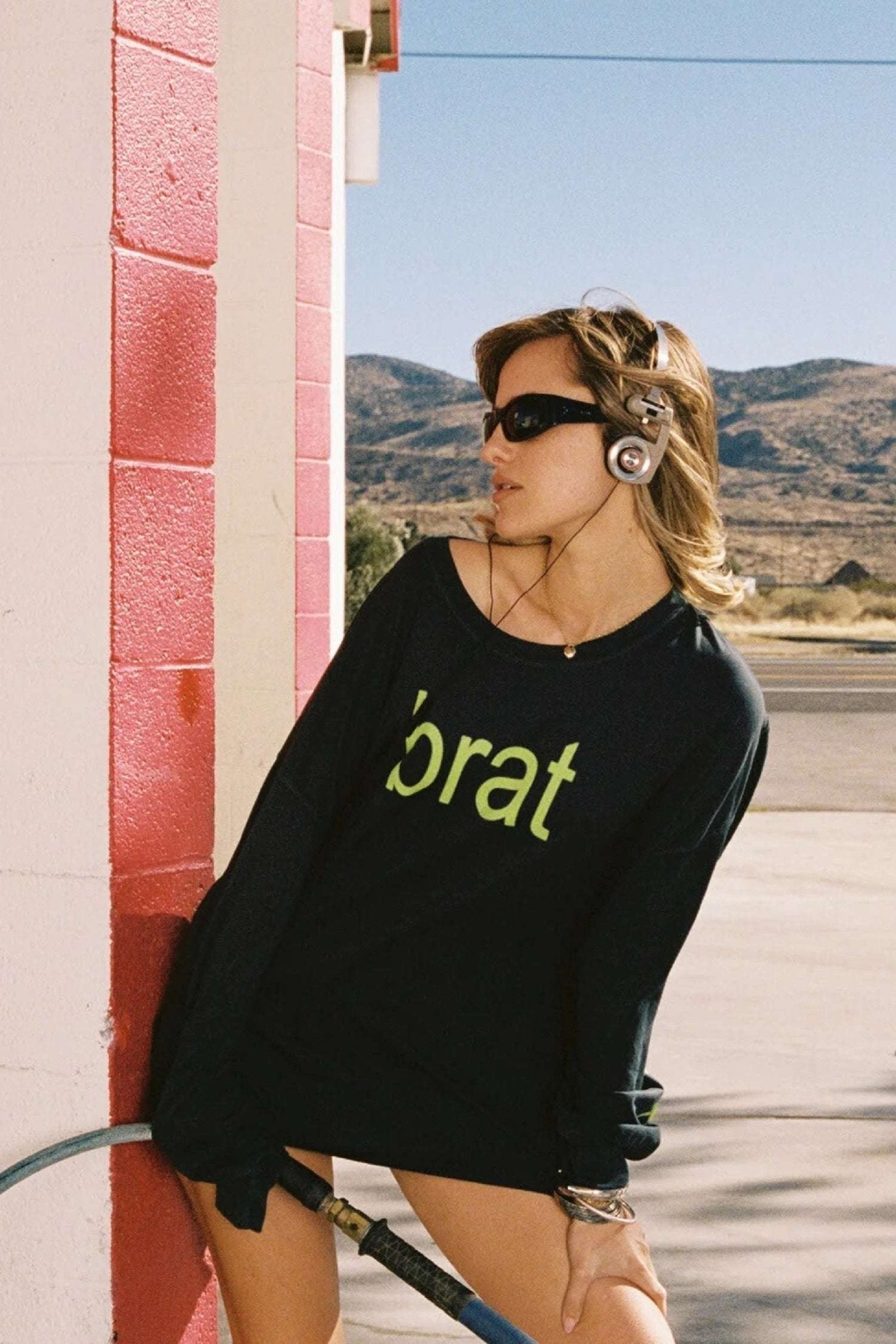 Daydreamer LA CHARLI XCX Brat Long Sleeve Tee - Spoiled Brat
