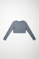 Shop Electric and Rose Electric & Rose Kennedy Rib Crop Top Long Sleeved Top for women – premium loungewear and festival fashion at Spoiled Brat