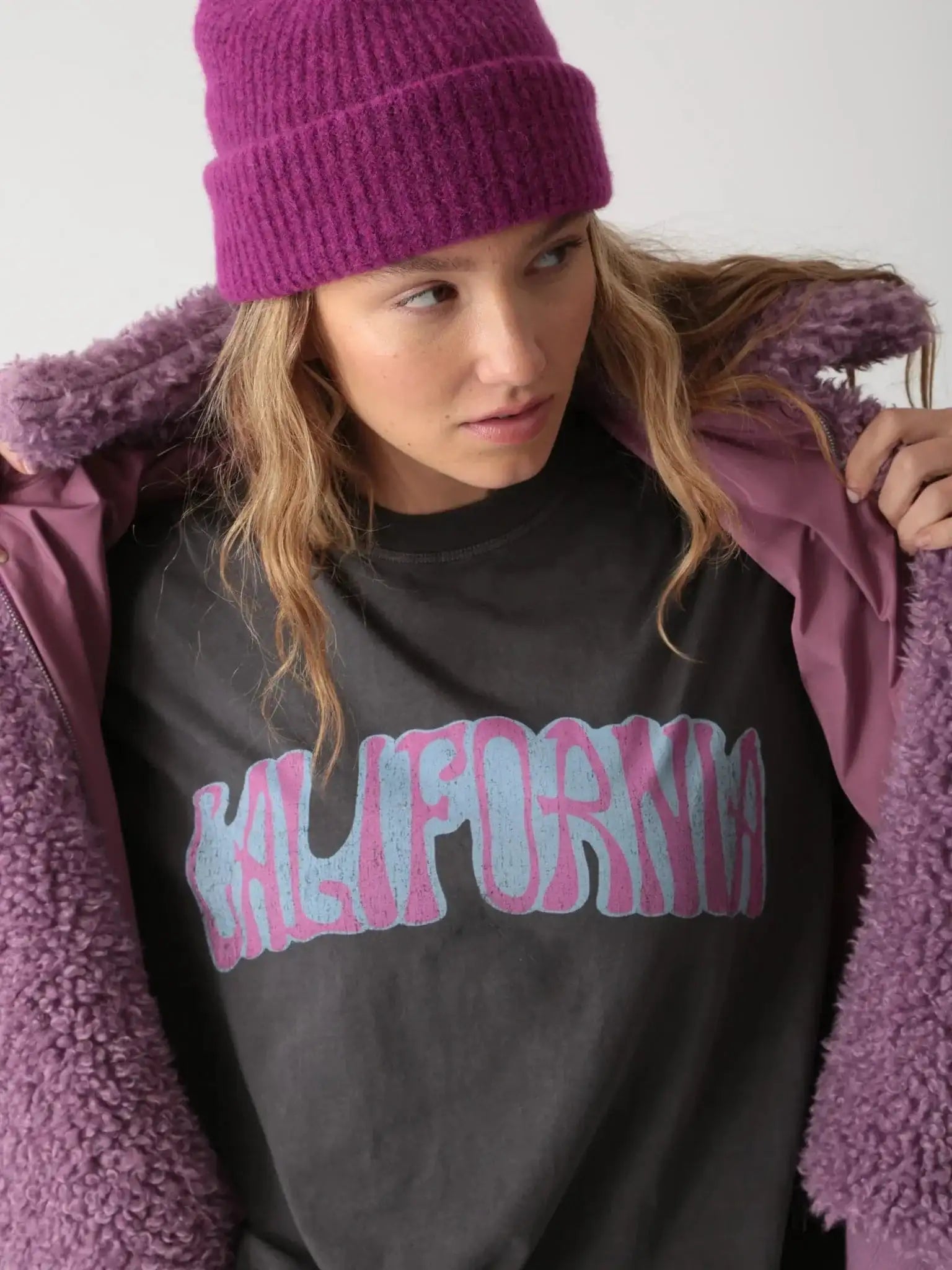 Shop Electric and Rose Electric & Rose Signature California Slogan Tee T-Shirts for women – premium loungewear and festival fashion at Spoiled Brat