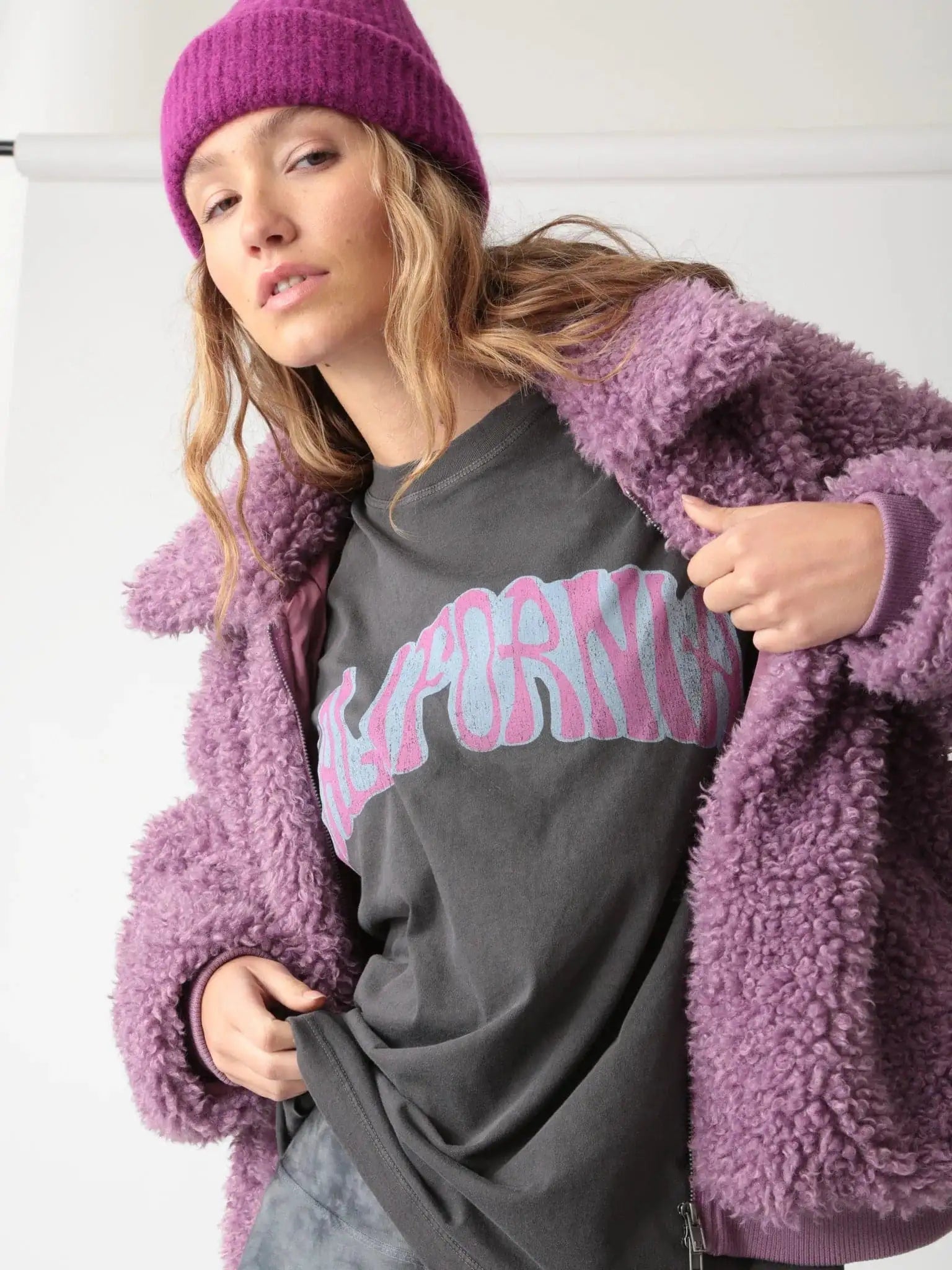 Shop Electric and Rose Electric & Rose Signature California Slogan Tee T-Shirts for women – premium loungewear and festival fashion at Spoiled Brat