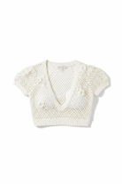 Shop Frankies Bikinis Frankies Bikinis Adaline Crochet Cropped Shirt Crop Top for women – premium loungewear and festival fashion at Spoiled Brat