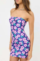 Frankies Bikinis Palmer Shine Strapless Tube Dress Midi Dress by Frankies Bikinis as seen on celebrities