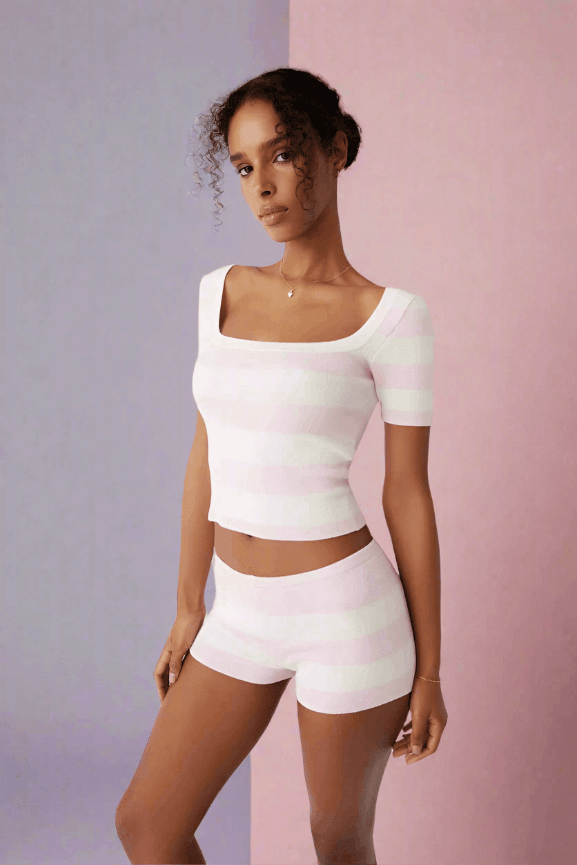 Frankies Bikinis Sunset Knit Ballet Shorts - Spoiled Brat