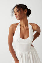 Shop Frankies Bikinis Frankies Bikinis Tulsa Halter Midi Dress as seen on Malin Andersson Maxi Dress for women – premium loungewear and festival fashion at Spoiled Brat