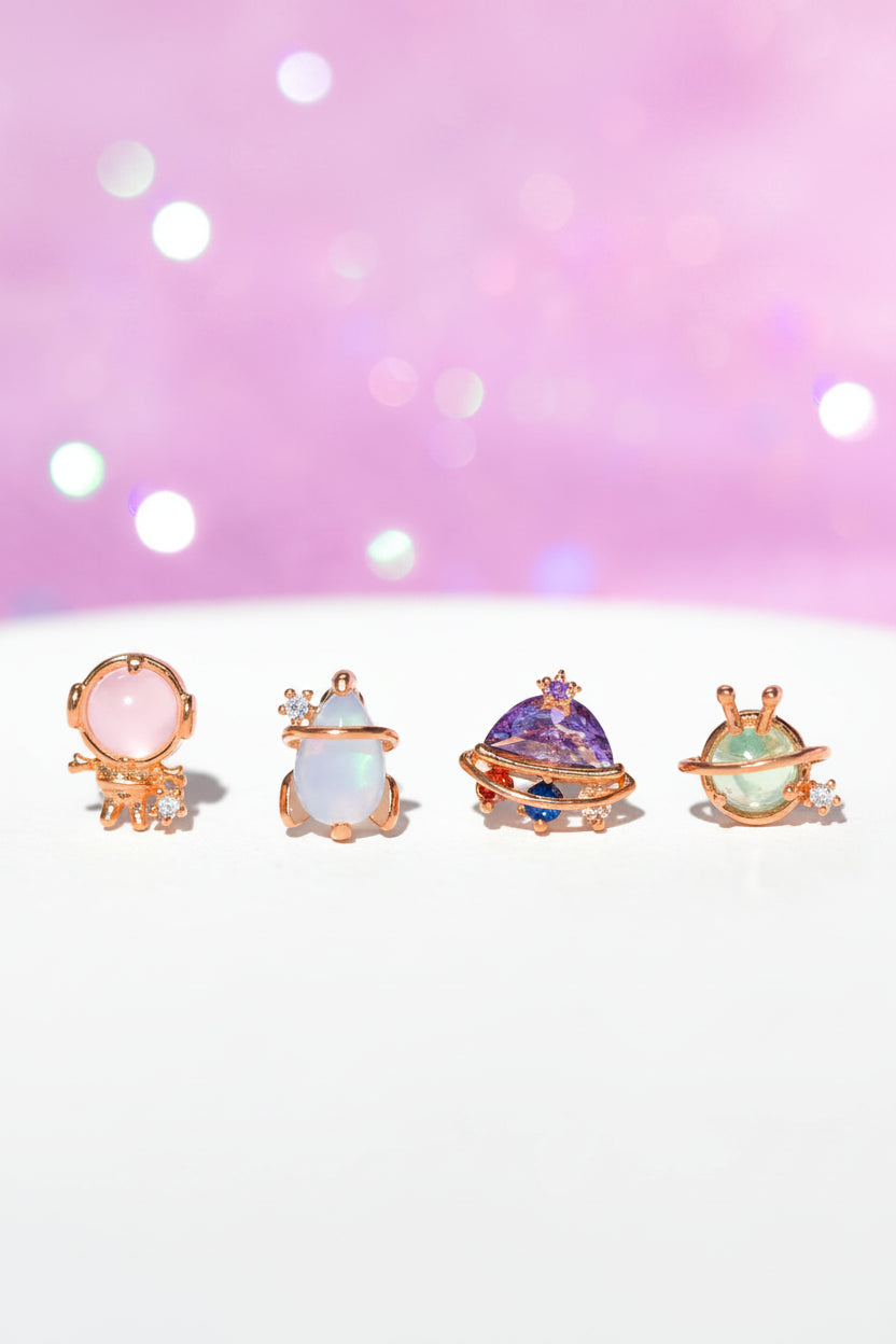 Shop Girls Crew Girls Crew Blast Off Earring Stud Set Earrings for women – premium loungewear and festival fashion at Spoiled Brat