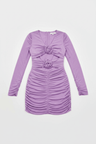 Shop Glamorous Glamorous Lilac - Orchid Rose - Applique Ruched Mini - Dress Evening Dress for women – premium loungewear and festival fashion at Spoiled Brat